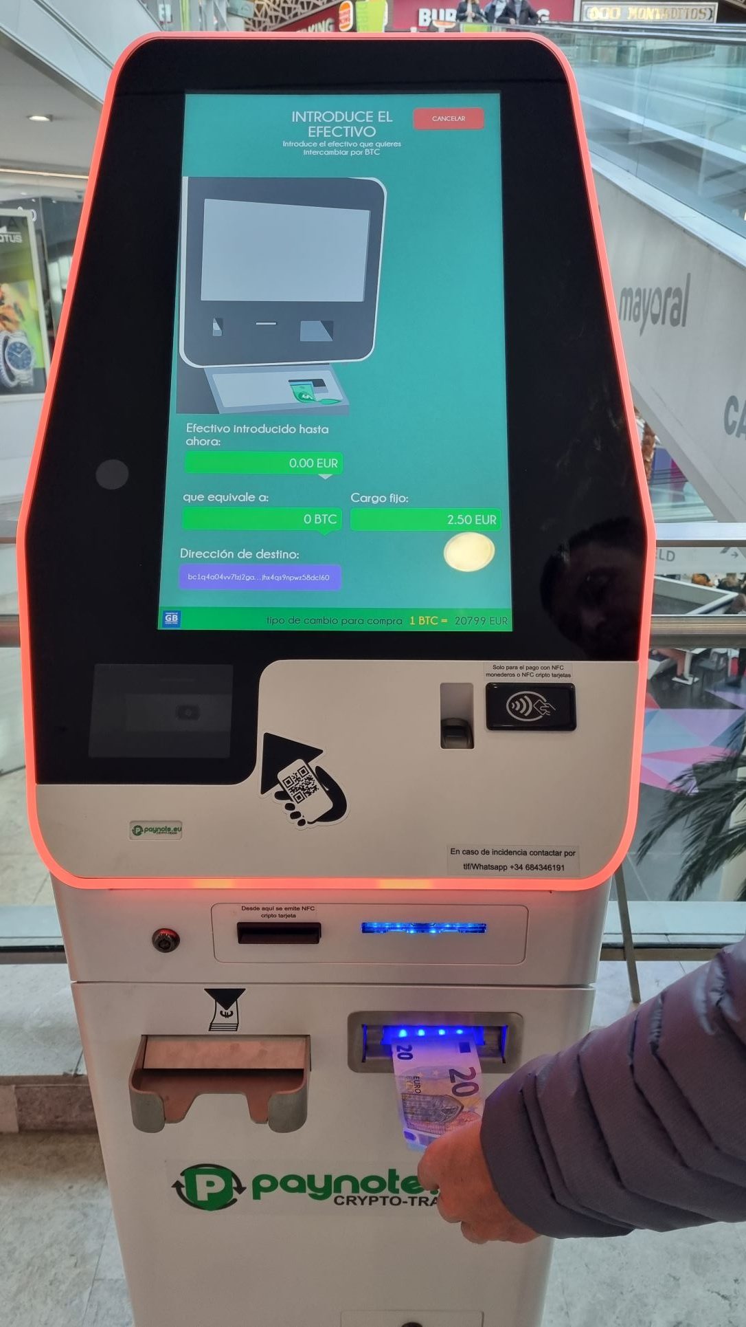 deposit cash at crypto ATM