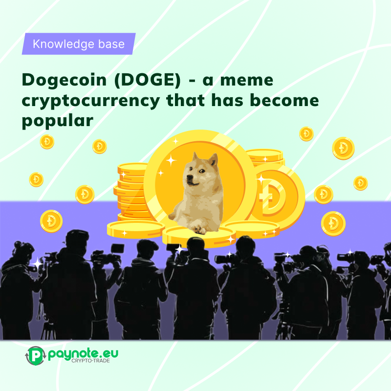 This illustration of Dogecoin depicts how the meme-currency is used to support various charitable projects and has become a popular medium of interaction on social media | Paynote.eu