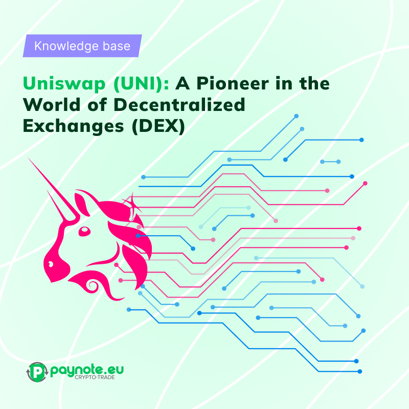 The image symbolizes Uniswap's (UNI) innovative architecture in the world of decentralized exchanges, highlighting its role in expanding DeFi capabilities.