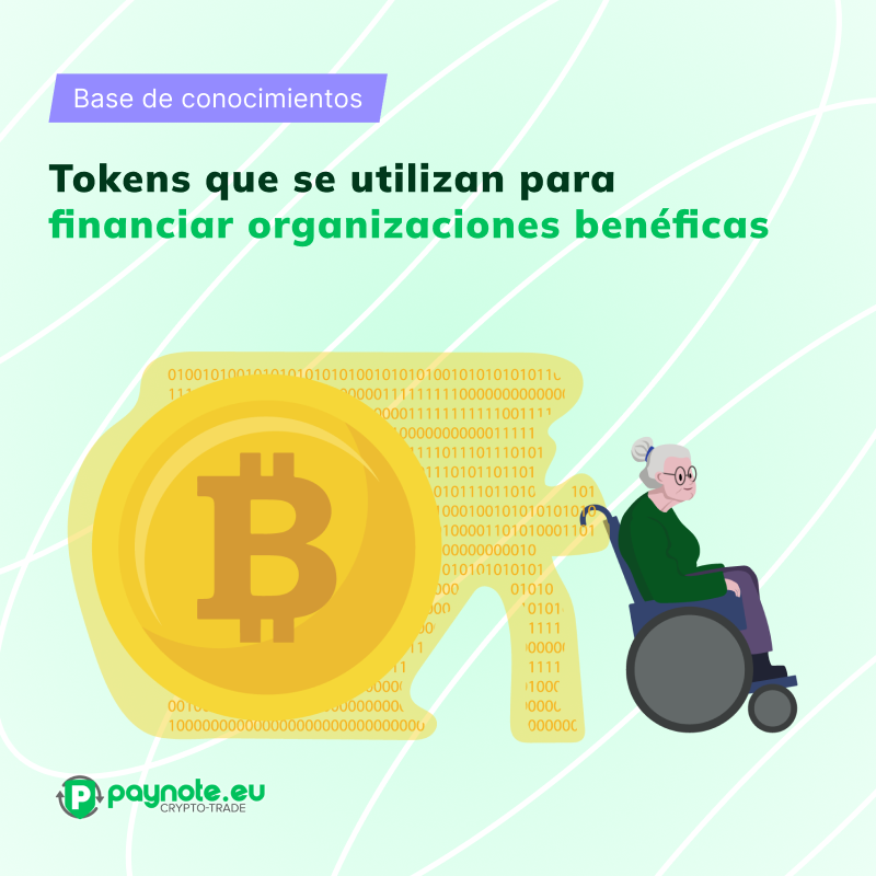 La imagen destaca el papel de las criptomonedas en el apoyo a proyectos benéficos, lo que demuestra el impacto de la tecnología digital en la responsabilidad social.